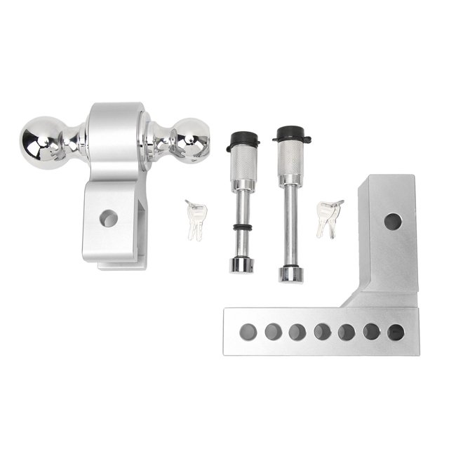 <p>Receiver Hitch Ball Mount, 6in Drop Rise Rustproof Adjustable Trailer Hitch Kit Long Lifespan 12500LBS Capacity For 2in Heavy Truck GTW Traction Hook Receiver</p>