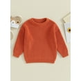 thumbnail image 2 of FAROOT Chandail d'Automne pour Bébé, Couleur Unie Tricoté Manches Longues Col Rond, 2 of 9