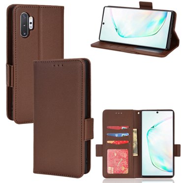 Samsung Galaxy Note 10 Plus Étui, Étui Portefeuille à Rabat en Cuir PU avec Fentes pour Cartes et Fermeture Magnétique pour Samsung Galaxy Note 10 Plus