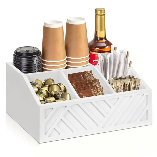 Langgg Coffee Station Kitchen Counter Shelf For Home Office Coffee Station Organizer For Countertop B