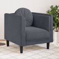 thumbnail image 1 of vidaXL Sofa Chair with Cushion Dark Grey Velvet, 1 of 5