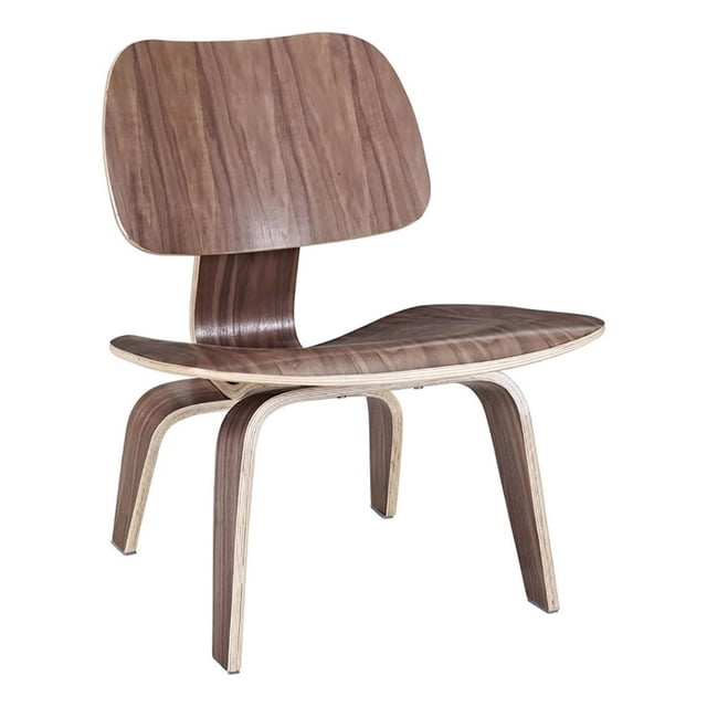Hawthorne Collections 19'' Chaise d'Appoint en Contreplaqué Moulé en Noyer