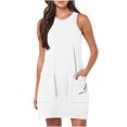 thumbnail image 1 of FAIWAD Robes d'Été pour Femmes 2024 Décontractées Sans Manches Robe Débardeur d'Été avec Poches Robe Mini Bohème de Plage, 1 of 7