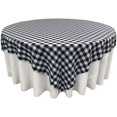 thumbnail image 2 of LA Linen TCcheck90x90-NavyK72 Nappe Carrée à Carreaux en Polyester, Blanc & Marine - 90 x 90 Po., 2 of 2