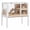 Natural wood color, variant on Ourlova Spacious Wooden Guinea Pig Cage with Stand and Ramp-Small Animal Hutch for Rabbits 50*93cm Natural wood color