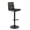 Black, variant on PU Leather Barstools with Large 41.5cm Base, Height Adjustable Swivel Counter Bar Stools Kitchen Pub Dining Chair with Backrest and Footrest, 1/Pack, Matte Black