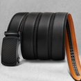 thumbnail image 3 of SUTENGDA Elegant 35mm Automatic Buckle Men‘s Genuine Leather Belt - Adjustable  Alloy Buckle  Black, 3 of 7