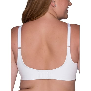 Vanity Fair Soutien-Gorge de Confort Sans Fil pour Femmes, Personnalisez Votre Silhouette et Votre Soutien : Bretelles Convertibles, Enfilage Facile, Lissage du Dos - Blanc
