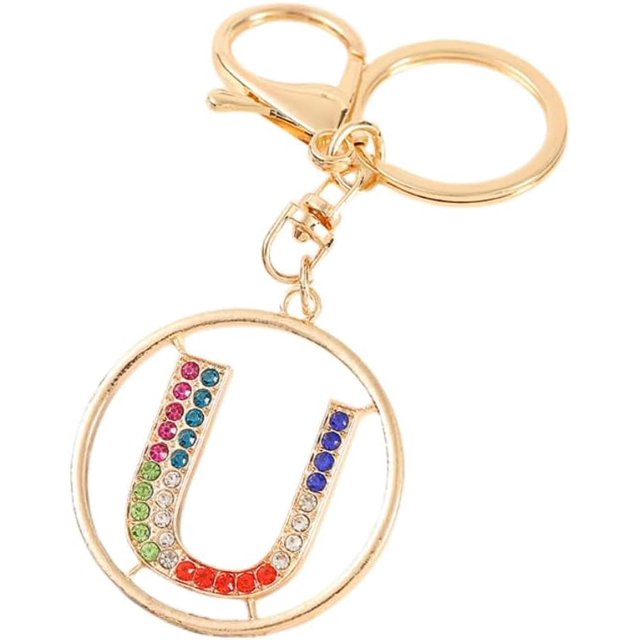 Letter Keychain,26 Letters A-Z Decorative Letter Keychain,Name Keychain for Women Girls Men Teenager Gift