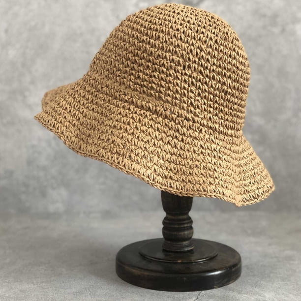 WIFKLSIIPG Floppy Straw Sun Hat Foldable Packable Wide Brim  display picture 3