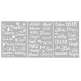 thumbnail image 4 of yingyy 3 Pieces/Set Word Stencil Alphabet Letter Template DIY Crafting Student Show as Picture 5Set, 4 of 6