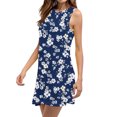 thumbnail image 4 of Ovzne Robes d'Été pour Femmes Robe Décontractée Ample d'Été Imprimée Sans Manches Col en V Ensemble Haut/chemise Robe de Printemps Imprimée Liquidation, 4 of 7