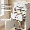 thumbnail image 4 of HOMCOM 24" Rolling Documents File Storage Cabinet Printer for Home Office, 4 of 10
