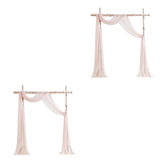 Decodeary Wedding Arch Drapes Memorable Setting For Big Day Not Easy To Wrinkle Easy Care shell pink 2Set