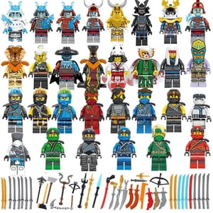 30 PCS Jeu de jouets Warrior Building Blocks Action, Minifigures Ninja Fantasy avec accessoires, Kit de construction créative, Cadeau pour les enfants et les collectionneurs