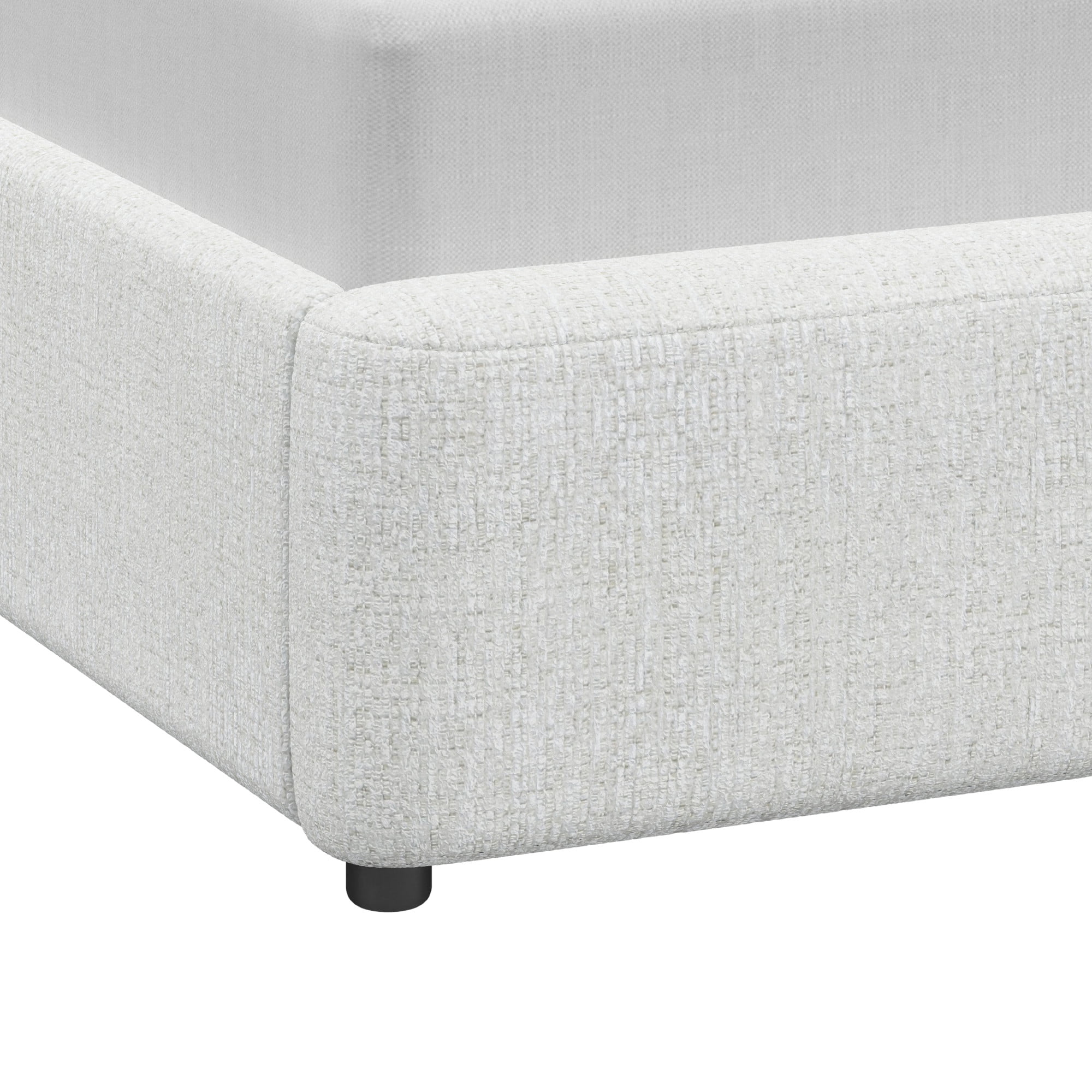 Lit plateforme double Juliet en tissu bouclé – Better Homes & Gardens, couleur ivoire