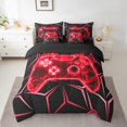thumbnail image 2 of Erosebridal Red Gamepad Bed in a Bag Queen size, Gradient Geometric Bed Set, Modern Gaming Room Decor, Reversible, 2 of 5