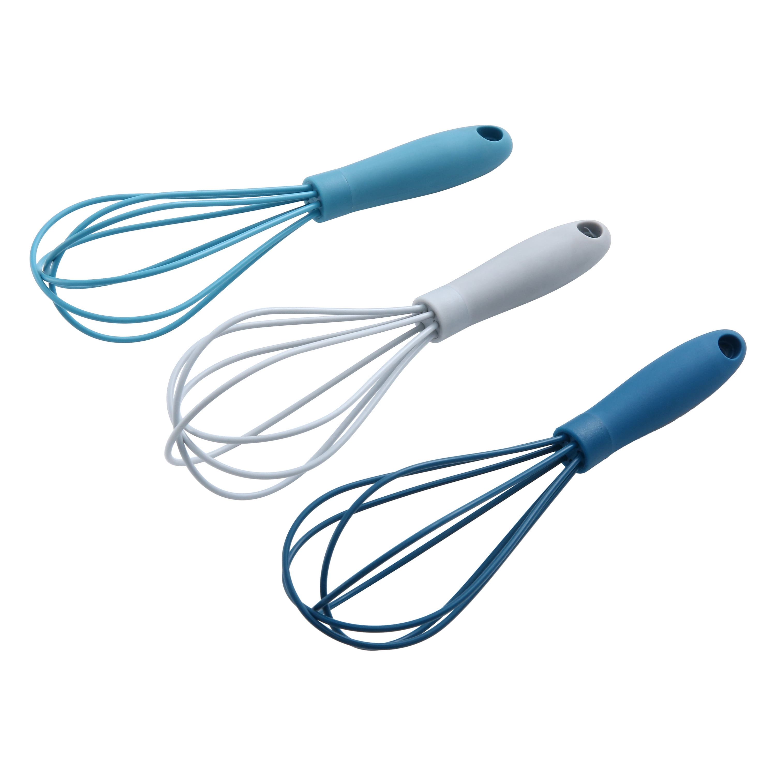 Mainstays Silicone Mini Whisk, Navy, Grey, or Teal, 6.5in