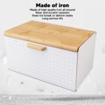 thumbnail image 4 of Wooden Bread Box, Large Capacity Modern Metal Bread Box For Kitchen Countertop, Heavy Duty Bread Storage Container With Bamboo Wood Cutting Board Lid, Food Storage Bin, 4 of 8