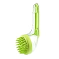 thumbnail image 1 of Hearth & Gear Pet Bath Brush Long Handle Grooming Brush With Shampoo Dispenser | Soft Silicone Cleaning Brush For Cats Dogs Rabbits | Liquid Adding Pet Massage Brush For Bathing Showering Slicker, 1 of 3