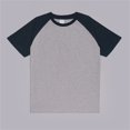 thumbnail image 3 of Ediodpoh Men’s Raglan Contrast T Shirt 230g Solid Color Retro Heavy Shoulder T Shirt Pure Cotton Matching Color Loose Short Sleeve Tops for Men Trendy BK2 S, 3 of 3
