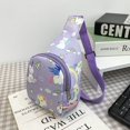 thumbnail image 2 of Children Cute Cartoon Print Nylon Chest Bags Mini Crossbody Bags (Purple), 2 of 9