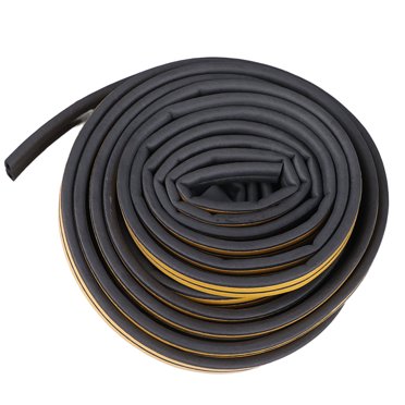 Door Weather Stripping, Rubber Weather Stripping Door Seal Strip D Shape Soundproofing for Home