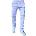 thumbnail image 1 of XZNGL Salopette de Sport Décontractée pour Homme à Jambes Droites Réfléchissantes à Multiples Poches, 1 of 4