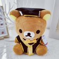 thumbnail image 1 of Graduate Teddy Bear Stuffed Animal Plush Toy Lover Rilakkuma With graduation Flower Bouquet Gift Box Birthday Graduation Gifts, 1 of 5