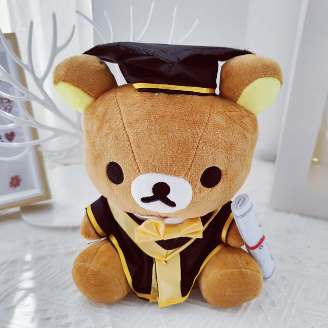 Graduate Teddy Bear Stuffed Animal Plush Toy Lover Rilakkuma With graduation Flower Bouquet Gift Box Birthday Graduation Gifts