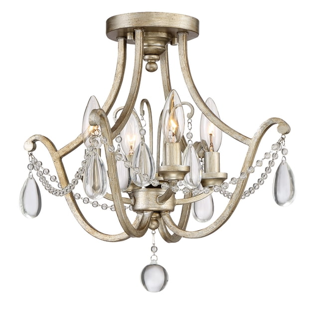 Quoizel REG1716VG 16" Ceiling Light Fixture 4-Light Semi-Flush Vintage Gold