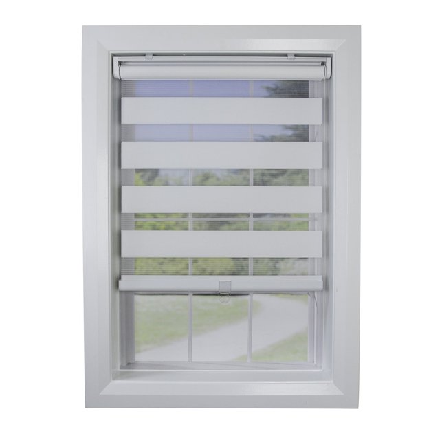 Versailles - Store Sans Cordon Slimline, 27 Pouces x 72 Pouces, Blanc