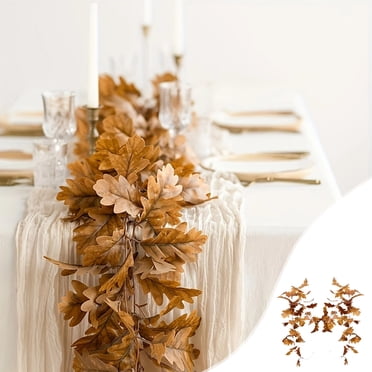 Tyidzon Christmas Garland 96.5 Inchs AUTUMNS Decorations Artificial Leaf Garland Rattan Hanging Pumpkin Leaf Garland Indoor Home Halloween Christmas Party Fireplace Decorations