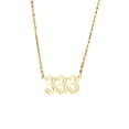 thumbnail image 1 of letairis Wide Application Stainless Steel Number Necklace For Trendy Look Meaningful 333 Gold, 1 of 6