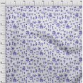 thumbnail image 4 of oneOone Silk Tabby Medium Purple Fabric Asian Floral Block Sewing Craft Projects Fabric Prints By Yard 42 Inch Wide, 4 of 4