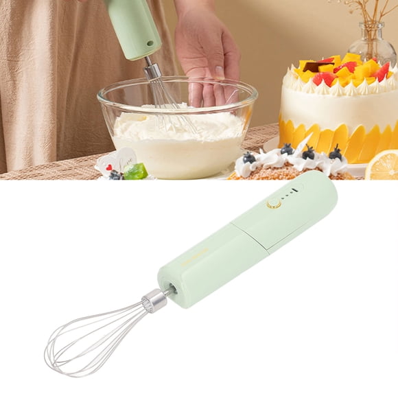 Batteur à Main Électrique pour Oeufs Pliable 3 Vitesses Haute Vitesse Sans Fil Fouet à Oeufs Portable avec 2 Têtes