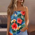 thumbnail image 2 of OIOLOYJM Womens Tube Top Spring Bandeau Strapless Palm Tree Tank Tops Backless Travel Flowy Going Out Outfits Royal Blue L, 2 of 4