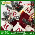 thumbnail image 2 of 1~10PCS Christmas Socks Letter Snowflake Pattern Knitting Christmas Stocking  Gift Bag Christmas Decorations for Home 2022, 2 of 5
