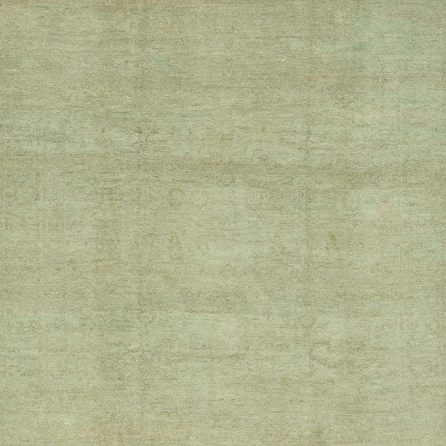Ahgly Company Tapis d'Intérieur Carrés Abstraits Vert Olive, Tapis de Zone Abstraits, 3 Pieds Carré