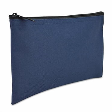 DALIX Bank Bags Money Pouch Makeup Case Security Deposit Coin Bag Navy Blue