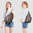 thumbnail image 2 of Owl Print Crossbody Sling Bag - Fashionable Night Owl Design Shoulder Backpack with Layered Storage Pockets, 2 of 4