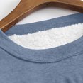 thumbnail image 4 of IROINID Liquidation Chandail de Noël pour Femmes Imprimé Manches Régulières Automne Hiver Ample Vacances Détente Manches Col Rond Chemise Hauts, Bleu, 4 of 5