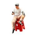 thumbnail image 4 of Xuanheng 1/64 Miniature Figure Human Figure Model for Photography Crafts Model Trains Seated Man, 4 of 8