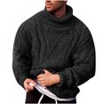 thumbnail image 2 of EGNMCR Pull pour Hommes Mode Hiver Col Haut Chaud Extérieur Manches Longues Pull Tricoté, 2 of 3