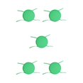 thumbnail image 2 of relayinert 1/2/3/5 Confort et Durabilité des Chaises Coussin Rond Doux et Confortable Vert 5 Pcs, 2 of 6