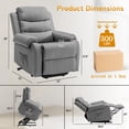 thumbnail image 2 of YSICK Small Power Lift Recliner Chair for Elderly with Remote Control Linen for Living Room,Dark Grey, 2 of 7