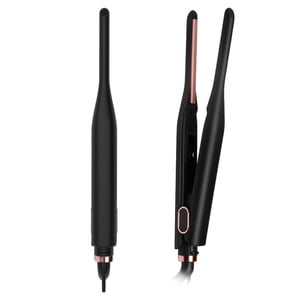Small Flat Iron for Short Hair Pencil Flat Iron Mini Hair Straightener Ceramic Beard Straightener Tiny Hair Straightening Iron (us)