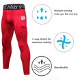 thumbnail image 3 of LANBAOSI Men Compression Pants Athletic Sport Base Layer Male Quick Dry Sport Gym Leggings Tights with Phone Pocket Size Medium, 3 of 6