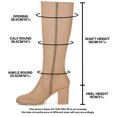 thumbnail image 2 of Unique Bargains Women's Round Toe Block Heel Knee High Boots, 2 of 5