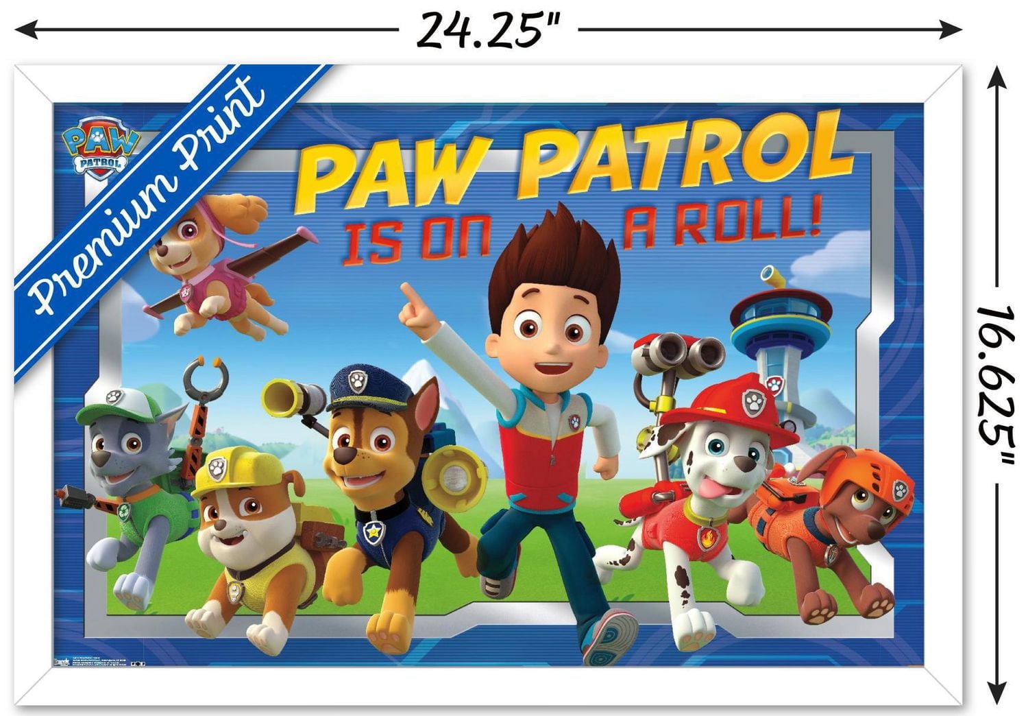 Nickelodeon Paw Patrol - Crew Wall Poster, 14.725" x 22.375" Framed